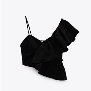 Ruffled Asymmetric Top